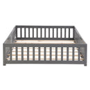 Solid Wood Floor Bed With Door And Fence For Children by Unique Piece Furniture
