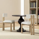 3-Piece Dining Set With Upholstered Chairs And Round Table