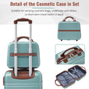 Hardshell Luggage Sets 4 Pieces 20" / 24" / 28" Luggages And Cosmetic Case Spinner Suitcase With Tsa Lock Lightweight by HouseOfZazla