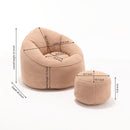 Bedding Bean Bag Sofa Chair High Pressure Foam With Footrest by HouseOfZazla