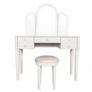 Mirrored Makeup Vanity Table Set With Adjustable Lighting And Storage by HouseOfZazla
