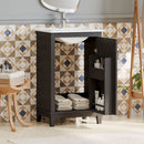 Modern Small Bathroom Vanity Cabinet With Ceramic Basin, Ample Storage, 1 Soft Close Door by Unique Piece Furniture