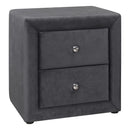 Nightstand With Storage Drawer, Upholstered, Transitional by HouseOfZazla
