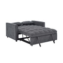 Sienna - Tufted Convertible Sleeper Sofa With Chaise - Gray by HouseOfZazla