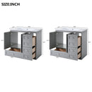 Shaker Free Standing Bathroom Vanity Cabinet & Sink, Soft Close Drawers, Soft Close Doors by HouseOfZazla