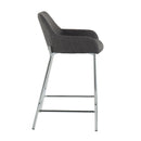 Daniella - Contemporary Fixed Height Counter Stool With Metal Legs (Set of 2) by HouseOfZazla