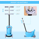 3-in-1 Ride On Push Car, Kids Scooter, Sliding Walker, Push Rider, with Adjustable Handlebar, 3 Balanced Wheels, Removable Storage Seat, for Boys and Girls Aged 2-6 Years Olds, Blue