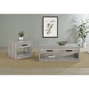 Nuberg - 2 Drawer Coffee Table Rectangular Design - Gray by HouseOfZazla
