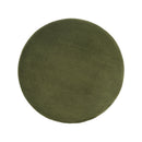 Upholstered Round Ottoman,Olive Green,Corduroy