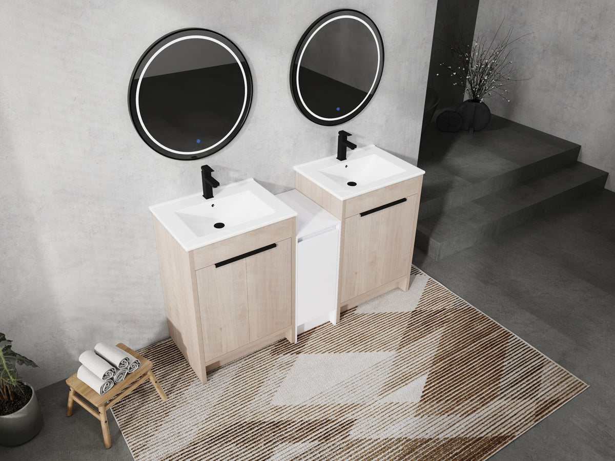 60 Inch Freestanding Bathroom Vanity with Ceramic Sink, photo 6 of 10