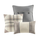 7 Piece Herringbone Comforter Set Neutral California King