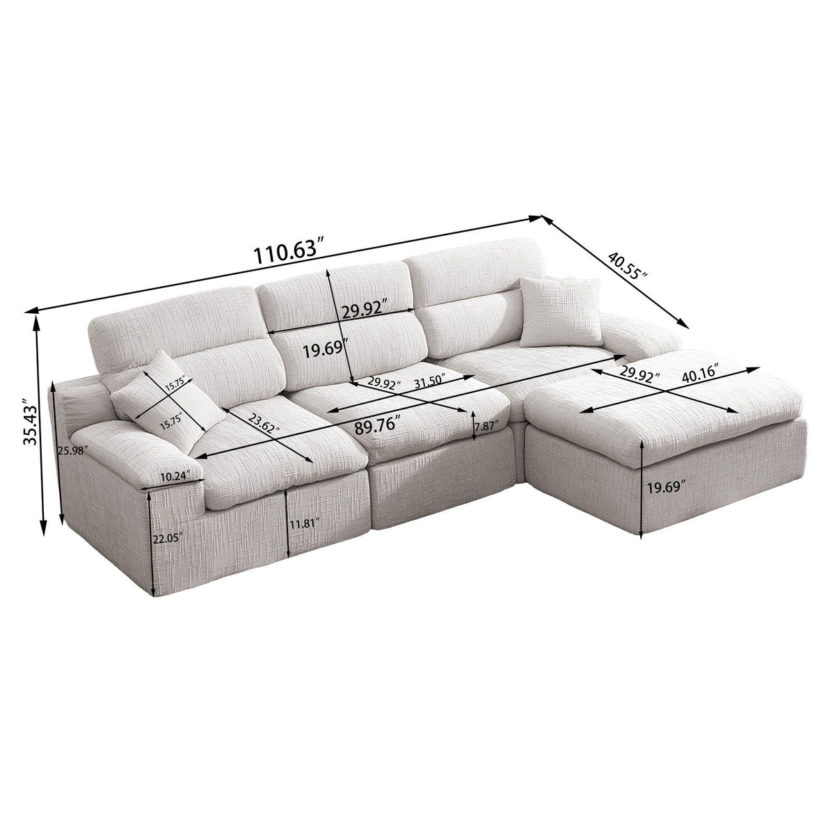Corner Chaise Sofa With High Backrest, photo 14 of 16