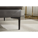 77"Antique Gray Luxury Genuine leather match contemporary sofa with USB charger,3 seats comfy coach for living room home office