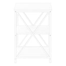 3 Tier Accent Table, Side Marble Look Contemporary & Modern