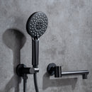 3 Hole Wall Mount Widespread Bathroom Waterfall Bathtub Faucet Mixer Taps with Hand Shower