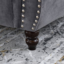 Chesterfield Sofa With Rolled Arms And Nailhead Trim by HouseOfZazla