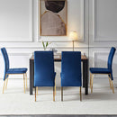 5 Pieces Dining Set Including High Back Color Legs Nordic Dining Chair & Creative Design Dining Table by HouseOfZazla