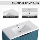 Contemporary Wall Mounted Bathroom Vanity With Resin Double Sink by HouseOfZazla