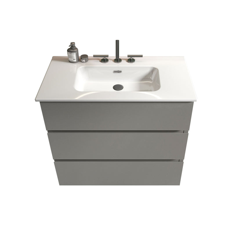 Gray Tia 36" Bathroom Vanity with Engineered Stone Basin, photo 4 of 7