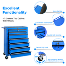 Rolling Metal Tool Chest with 7 Drawers, 20" Steel Cabinet by HouseOfZazla