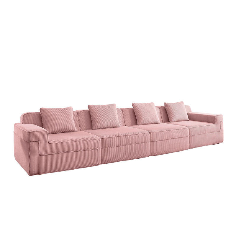 Modular 4 Seat Boneless Sofa, Cloud Sectional Couch, photo 6 of 10