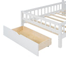 House Bed With Upholstered Sofa, Wireless Charging Station, Shelves And 2 Drawers by HouseOfZazla