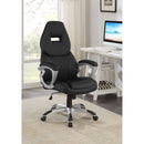 Bruce - Upholstered Adjustable Home Office Chair With Ergonomic Support And Smooth Swivel Function - Black by HouseOfZazla