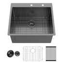 Topmount Kitchen Sink 16 Gauge, Single Bowl by HouseOfZazla