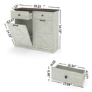 Double Tilt Out Trash Cabinet With Hideaway Drawer And Barn Door Style by HouseOfZazla