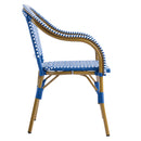 Outdoor Bistro Chairs Set of 2 with Aluminum Frame and PP Rattan by HouseOfZazla