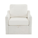 Swivel Arm Chair With USB Type-C Charging And Book Pocket