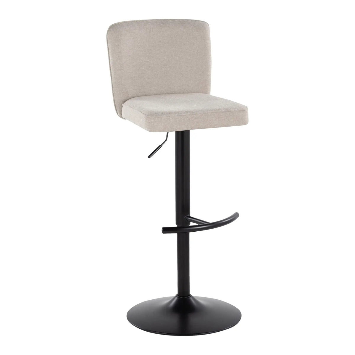 Henry - Contemporary Adjustable Barstool & Swivel With Rounded T Footrest (Set of 2), photo 11 of 12