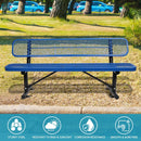 Outdoor Steel Bench With Backrest by HouseOfZazla