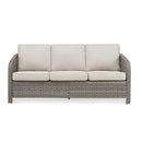 73.6" PE Wicker Rattan Outdoor Furniture Set - 3 Seat Sofa