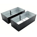 2-Pack 6x3x2 FT Galvanized Metal Raised Garden Beds by HouseOfZazla