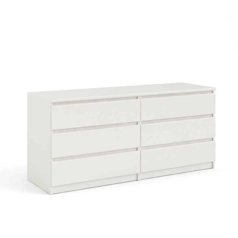6 Drawer Double Dresser for Bedroom Living Room Hallway,white