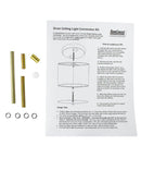 Pop Steady Flush Mount Conversion Kit 16"w Faux Marbled Alabaster Shade