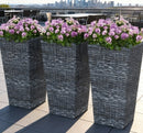 Taper Planters Set of 3 with Drainage Holes for Indoor and Outdoor Use