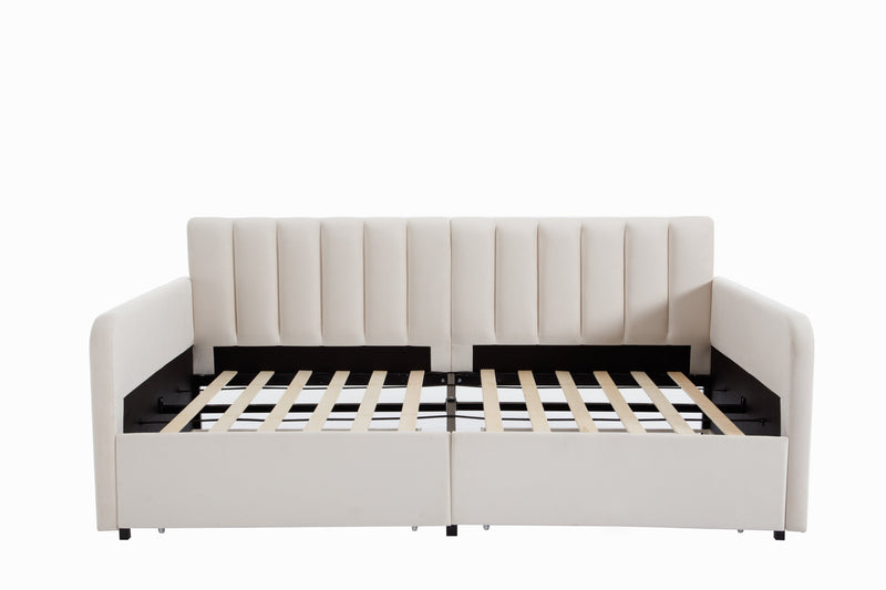 Walker Edison | Velvet Upholstered Daybed with Storage