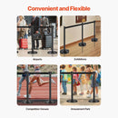 Yescom 6pcs Crowd Control Stanchions with 6.5ft Retractable Belt