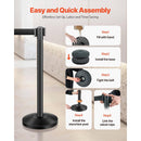 Yescom 6pcs Crowd Control Stanchions with 6.5ft Retractable Belt