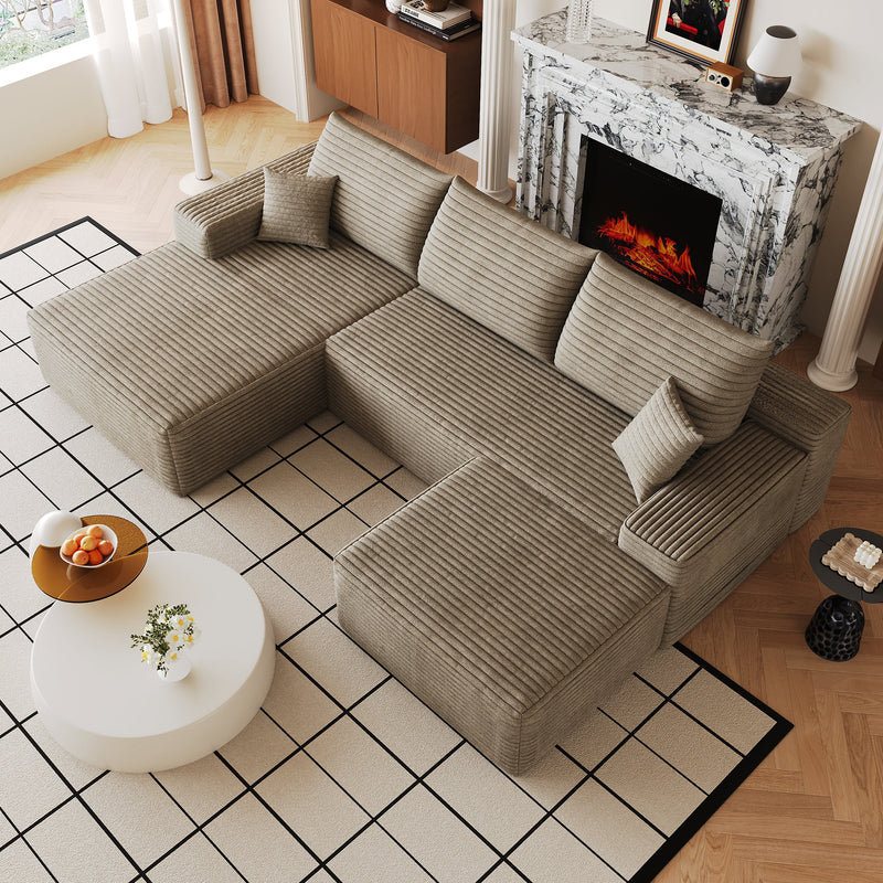 107" Cloud Sectional Sofa with Ottoman, photo 3 of 8