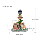 Sitting Dog Solar Lantern Planter Statue by HouseOfZazla