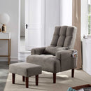 Living Room Sofa Single Chair And Ottoman, Modern Multi-Function Fabric Living Room Sofa Lounge Chair Bed And Stool. Soft Leisure Single Chair Adjustable Into 5 Angles With Sofa Bed by HouseOfZazla