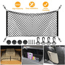 Trunk Cargo Net Stretchable Universal Elastic Truck Net Rear Seat Trunk Storage Organizer Net with Fasteners and Hardware Flexible Nylon Car Storage M