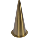 Lisbon - Floor Lamp With On / Off Switch Coned Base Hanging Shade - Antique Brass / White by HouseOfZazla