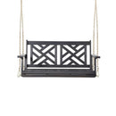 Alejandro Acacia Wood Porch Swing with Slat Panel Seating by HouseOfZazla