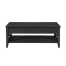 Decatur Farmhouse Lift Top Coffee Table With Storage - Black / Ash