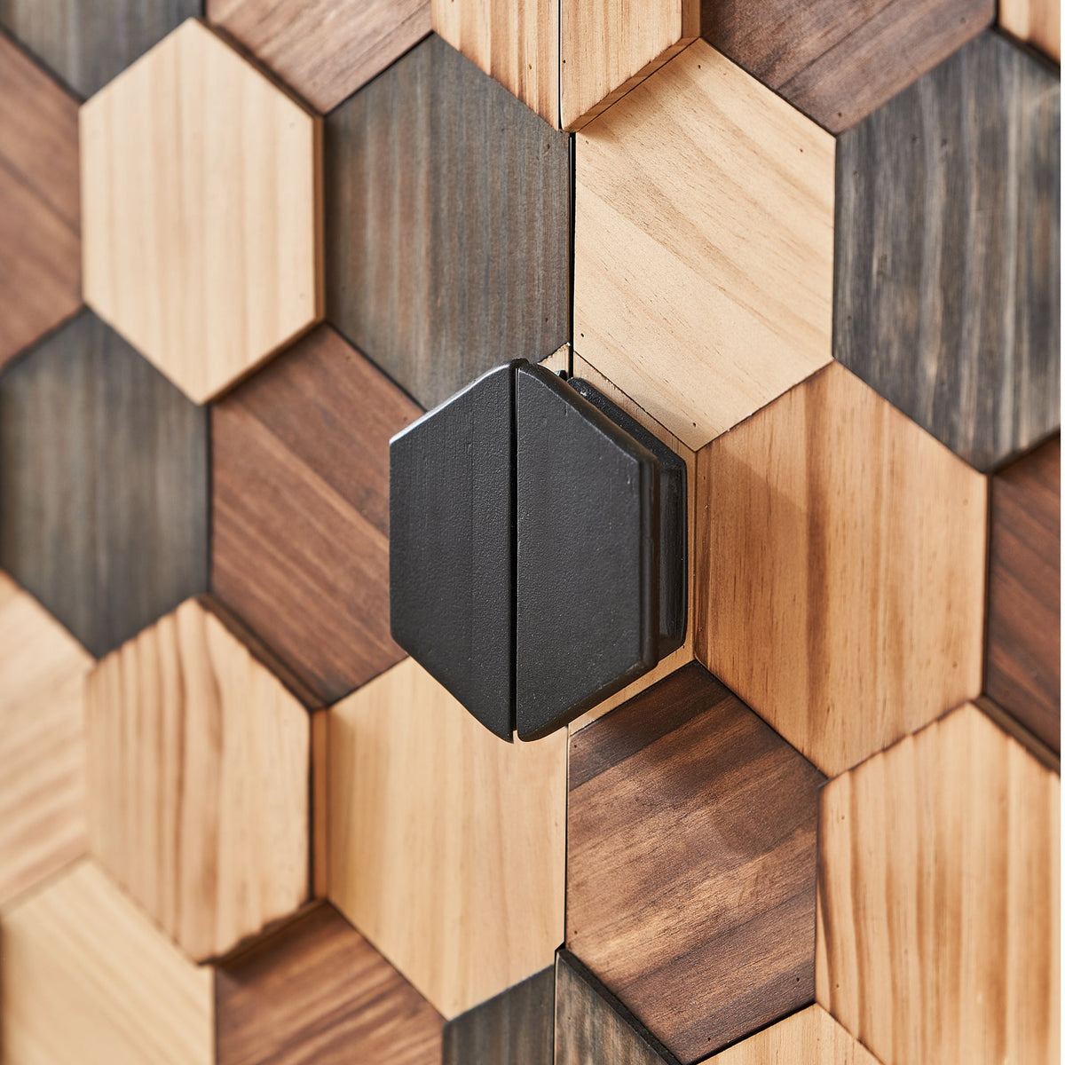 Distressed Storage Cabinet with Honeycomb Pattern, photo 5 of 10