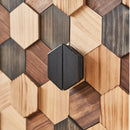 Distressed Storage Cabinet with Honeycomb Pattern